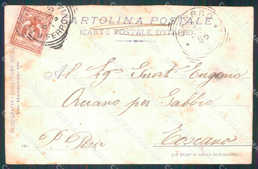 Palermo Misilmeri 24º Reggimento Fanteria Banda Musicale Foto cartolina QT7875 – retro