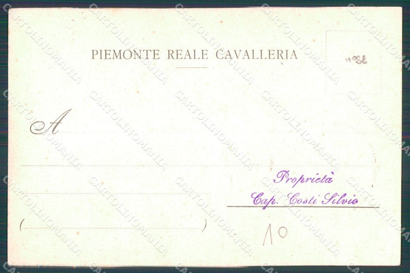 Militari II Reggimento Piemonte Reale Cavalleggeri cartolina QT7888 – retro