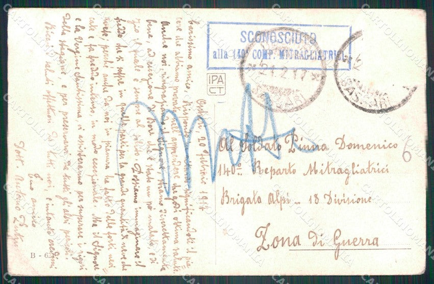 Militari WWI Propaganda Trento Trieste cartolina QT7896 – retro