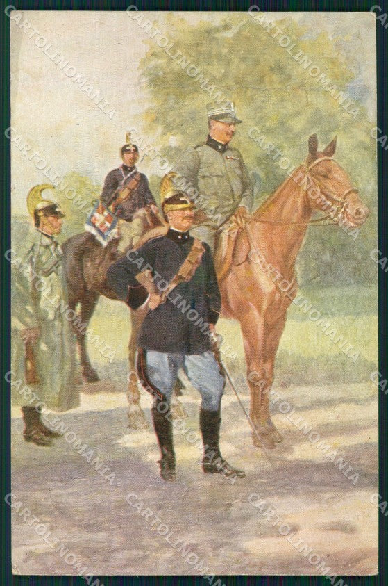 Militari Cavalleria Uniforme cartolina QT7928 – fronte
