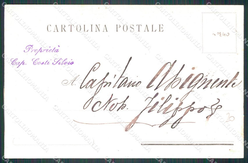 Militari Dragoni di Piemonte Nizza Cavalleria I Reggimento cartolina QT7940 – retro