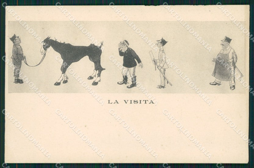 Militari Cavalleria Umoristica ABRASA cartolina QT7942 – fronte