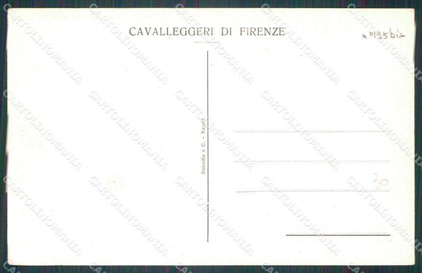 Militari Cavalleggeri di Firenze Uniforme cartolina QT7951 – retro