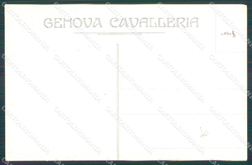 Militari Genova Cavalleria cartolina QT7953 – retro