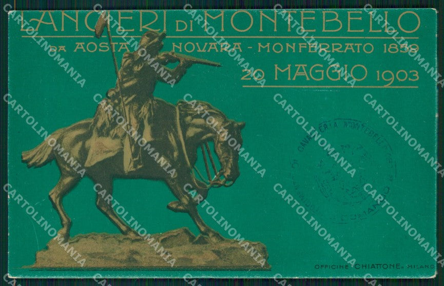 Pavia Lancieri di Montebello VIII Reggimento Cavalleria cartolina QT7954 – fronte