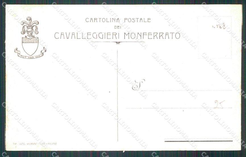 Militari I Regg Cavalleria di Monferrato Battaglia San Martino cartolina QT7965 – retro