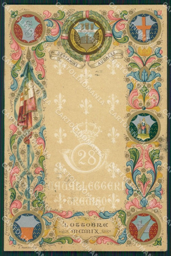 Militari 28º Reggimento Cavalleggeri Treviso cartolina QT7973 – fronte