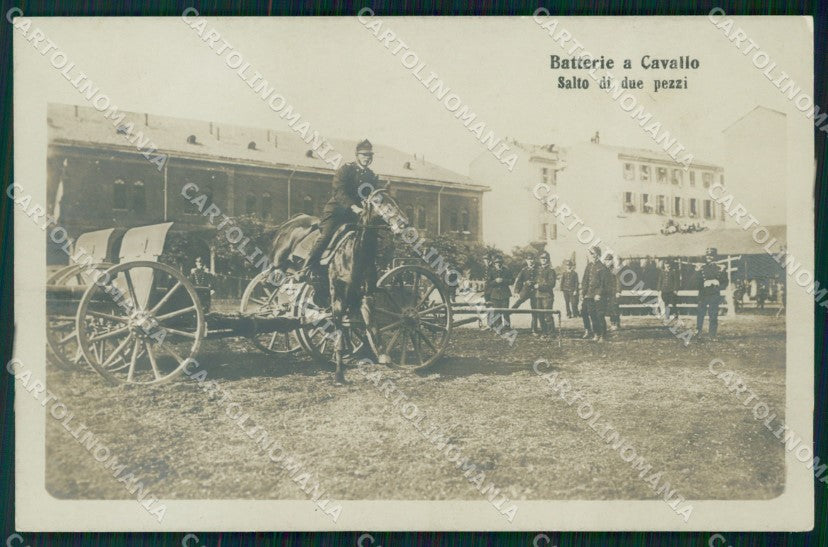 Militari Reggimento Artiglieria a Cavallo Milano Caserma Foto cartolina QT7980 – fronte