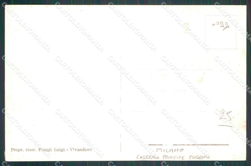 Militari Reggimento Artiglieria a Cavallo Milano Caserma Foto cartolina QT7980 – retro