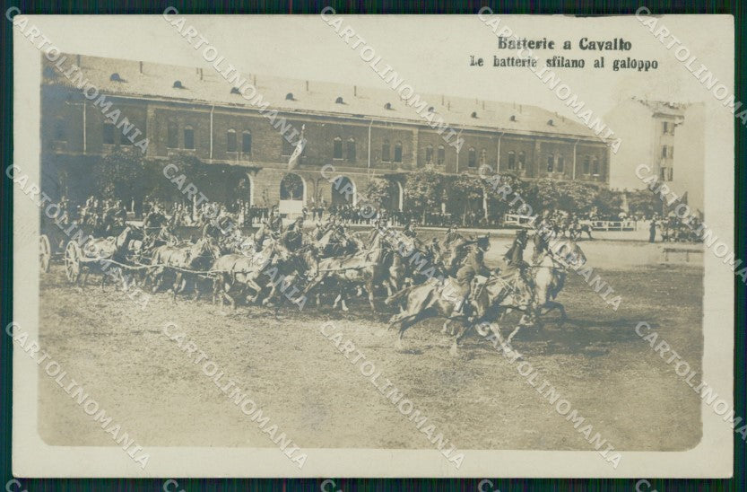 Militari Reggimento Artiglieria a Cavallo Milano Caserma Foto cartolina QT7983 – fronte