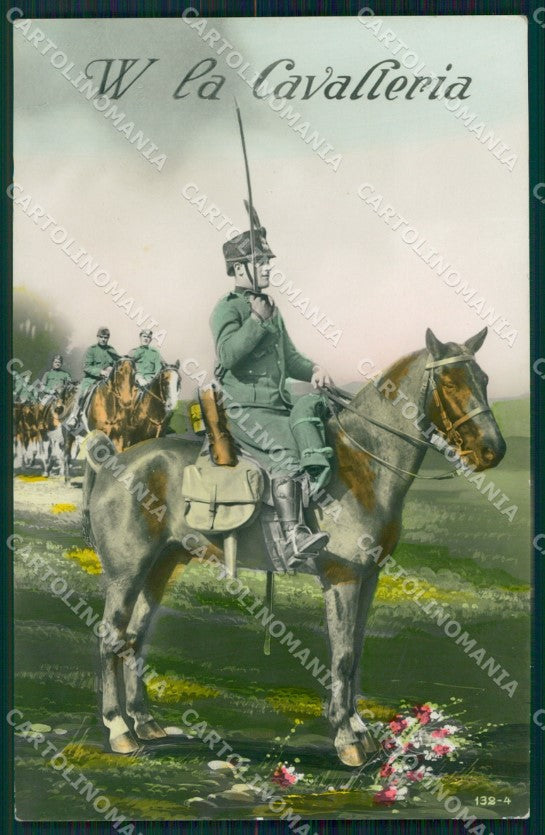 Militari Cavalleria Uniforme Foto cartolina QT7990 – fronte