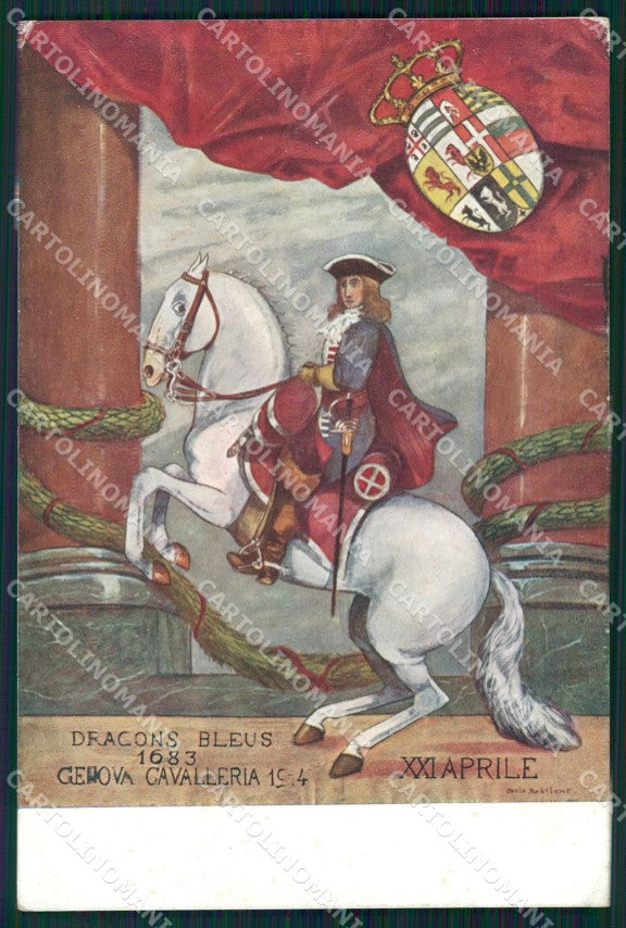 Militari Cavalleria Genova Dragoni Robilant cartolina QT8027 – fronte
