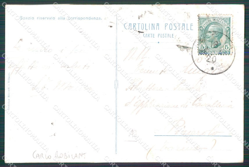 Militari Cavalleria Genova Dragoni Robilant cartolina QT8027 – retro