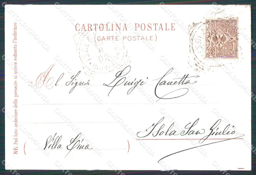 Ragusa Modica Alluvione 1902 Teatro Lirico Milano cartolina QT8043 – retro