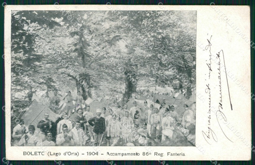 Verbania Madonna Sasso Lago Orta Boleto 86º Reg Fanteria cartolina QT8046 – fronte