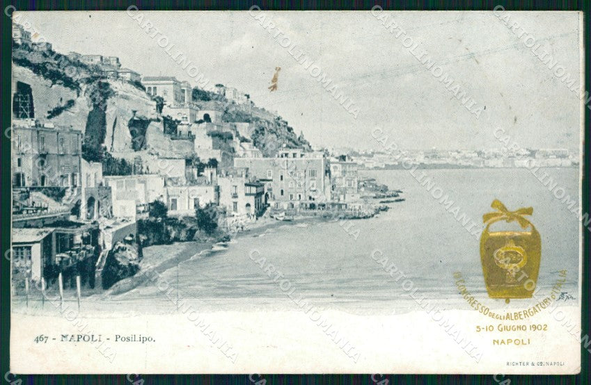 Napoli Posillipo Scavi III Congresso Albergatori 1902 cartolina QT8057 – fronte