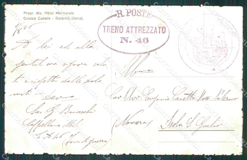 Belluno Calalzo di Cadore sci Sports Invernali PIEGHINA cartolina QT8061 – retro