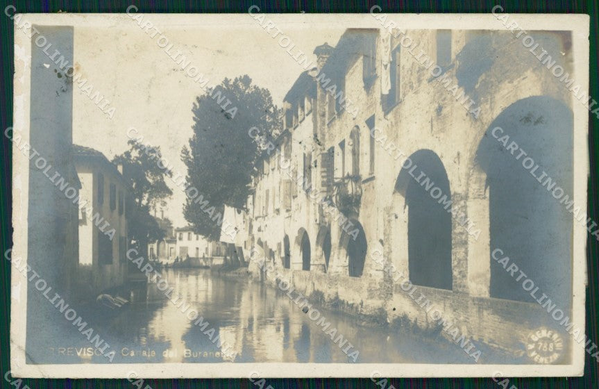 Treviso Città Canale Buranelli Generini PIEGHINA ABRASA Foto cartolina QT8078 – fronte