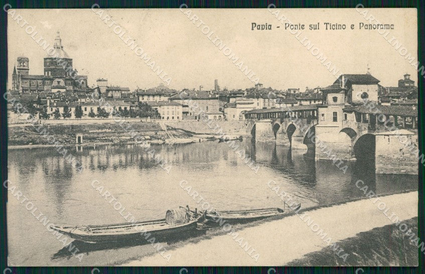 Pavia città Ponte sul Ticino ABRASA cartolina QT8080 – fronte