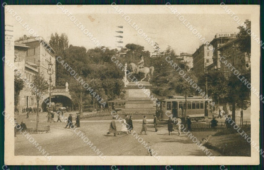 Genova città Piazza Corvetto cartolina QT8085 – fronte