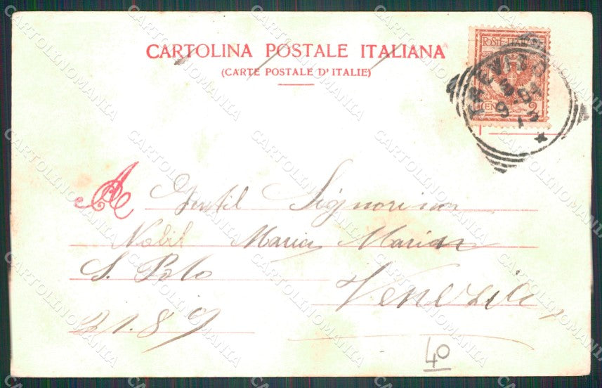 Treviso città Piazza dei Grani Mercato cartolina QT8097 – retro