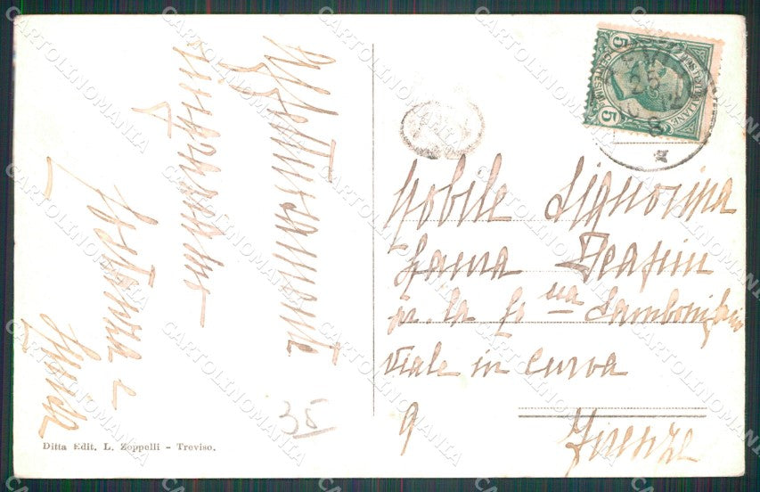 Treviso città Canale Buranelli Lavandaie cartolina QT8114 – retro
