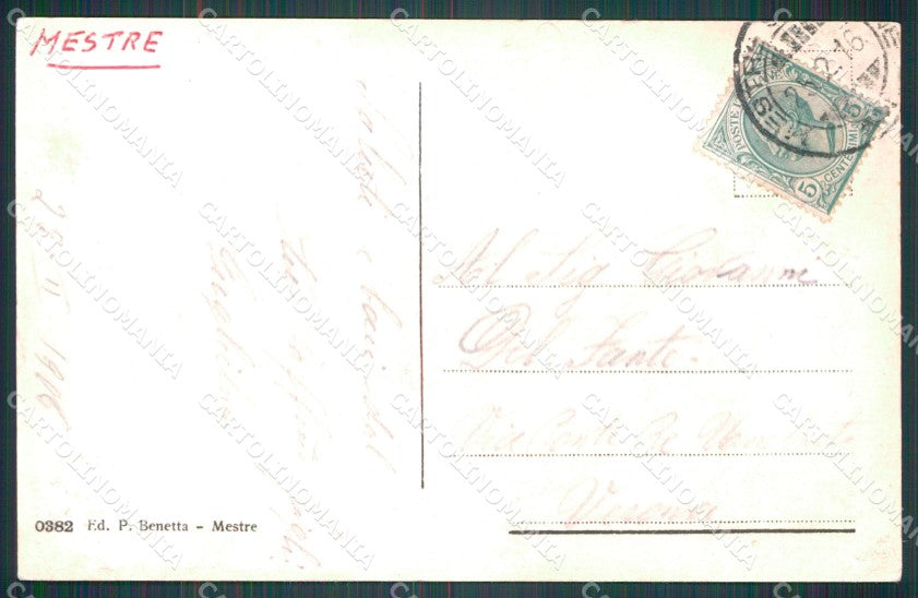 Venezia Mestre Donna Farfalla Bertiglia ? cartolina QT8123 – retro