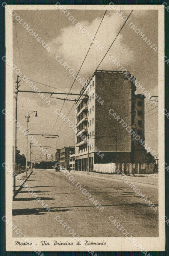 Venezia Mestre Via Principe di Piemonte cartolina QT8149 – fronte