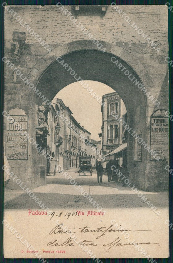Padova città Via Altinate STRAPPINO cartolina QT8159 – fronte