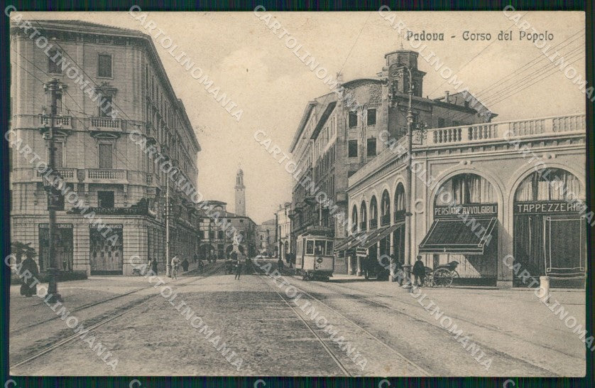 Padova città Corso del Popolo Tram cartolina QT8164 – fronte