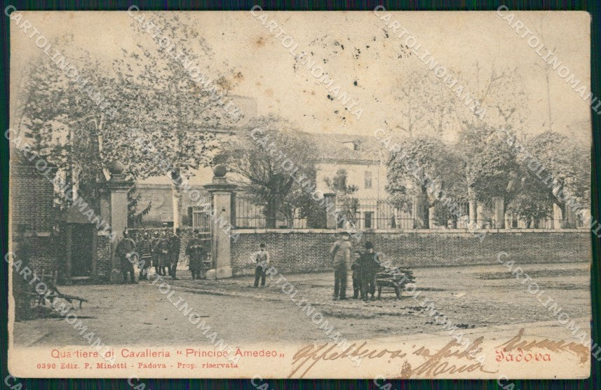 Padova città Militari Caserma Cavalleria cartolina QT8186 – fronte