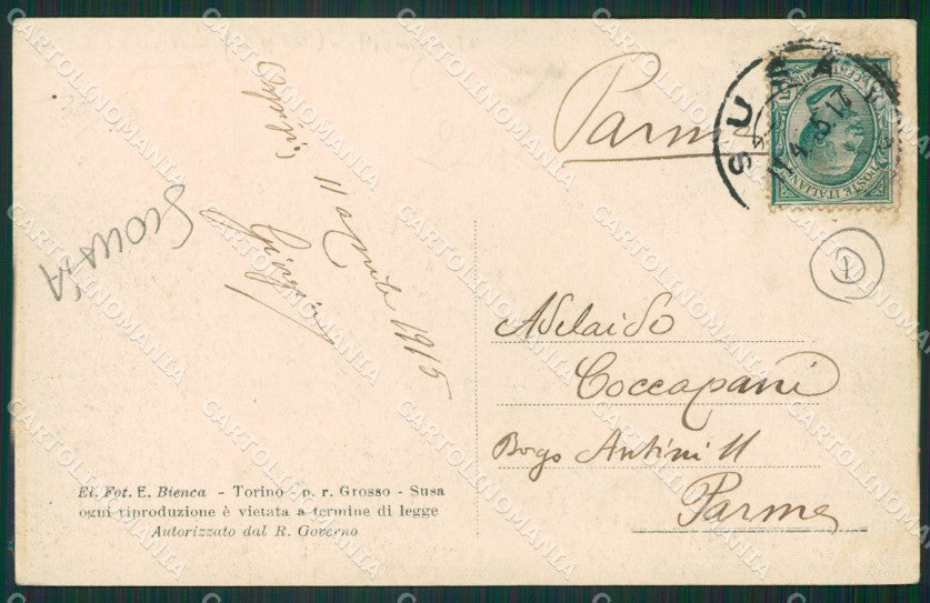 Torino Moncenisio Frontiera SCOLLATA cartolina QZ0019 – retro