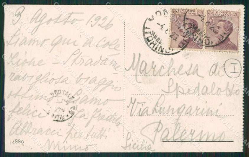 Torino Moncenisio Corriera cartolina QZ0051 – retro