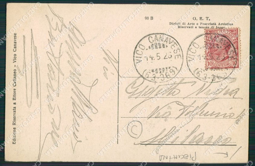 Torino Meugliano Vico Canavese PIEGHINA cartolina QZ0061 – retro