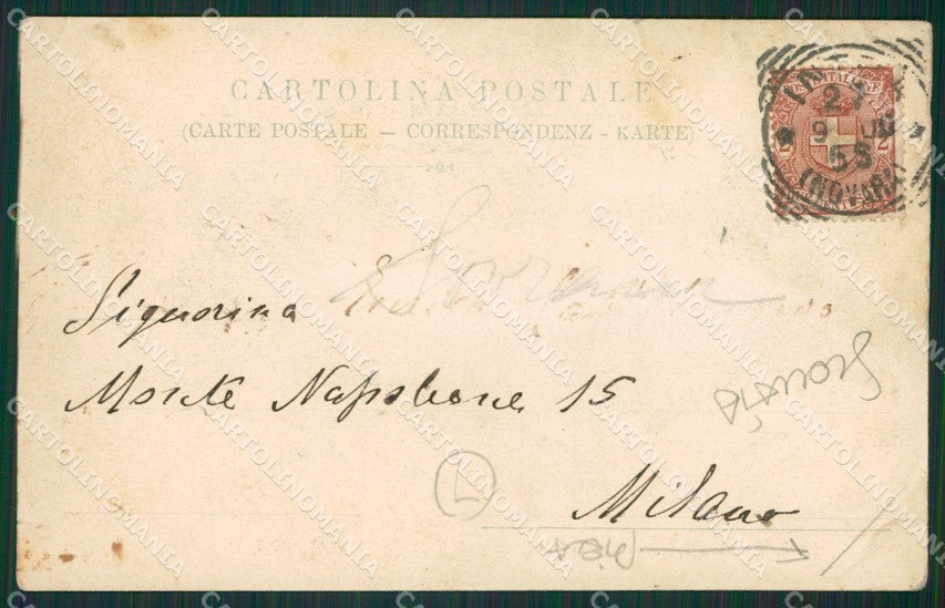 Torino Noasca Piano del Re Savoia PIEGA SCOLLATA cartolina QZ0086 – retro