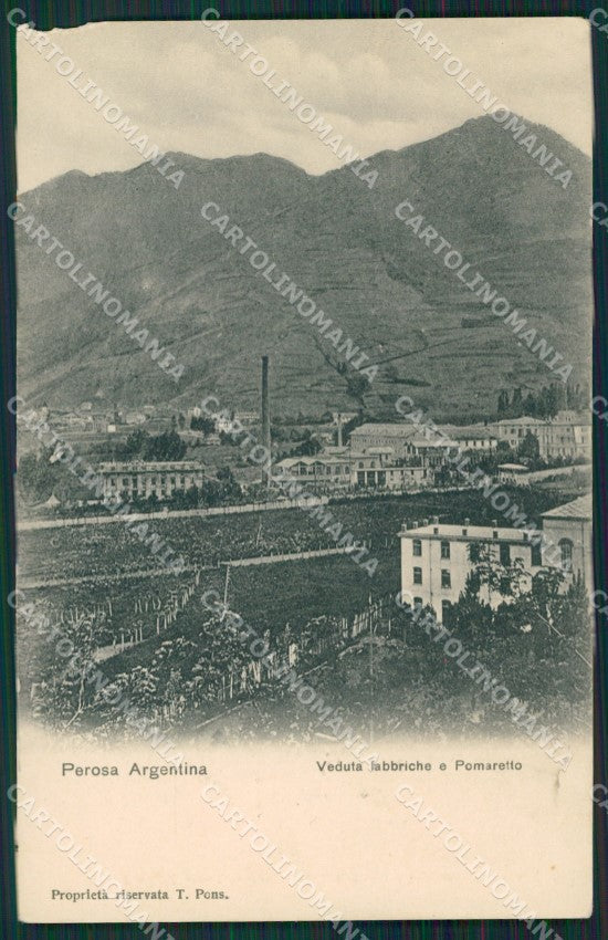 Torino Perosa Argentina Pomaretto ABRASA cartolina QZ0125 – fronte