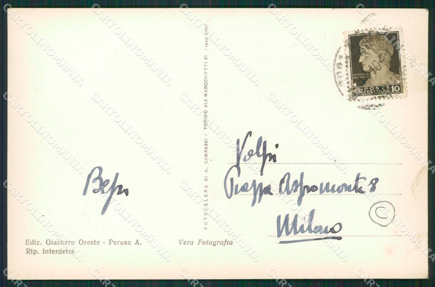 Torino Perosa Argentina foto cartolina QZ0127 – retro