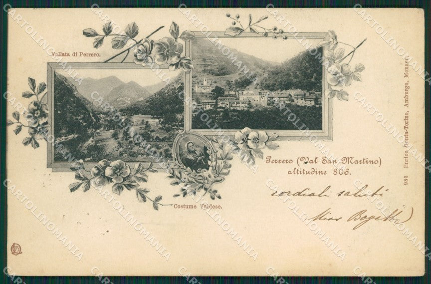 Torino Perrero Costumi Valdesi cartolina QZ0142 – fronte