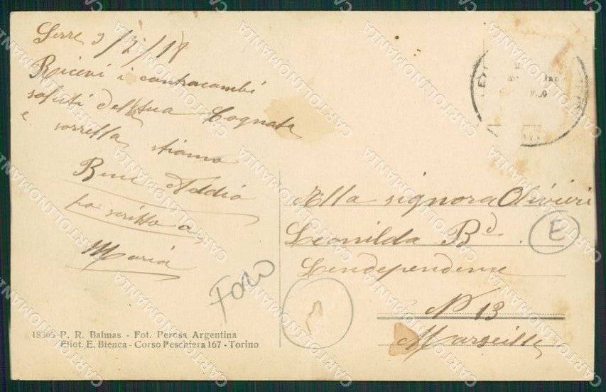 Torino Perrero Chiotti Superiori Saluti da FORO cartolina QZ0143 – retro