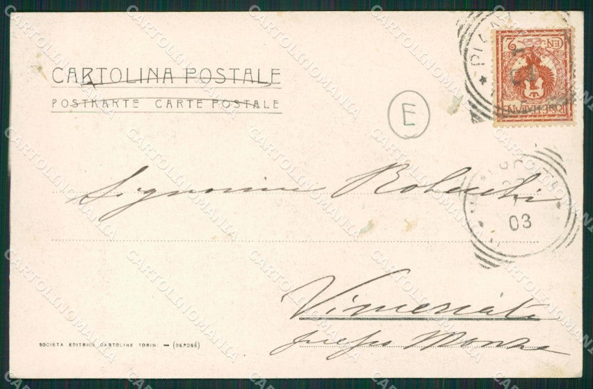 Torino Pianezza Erratico Geologia cartolina QZ0160 – retro