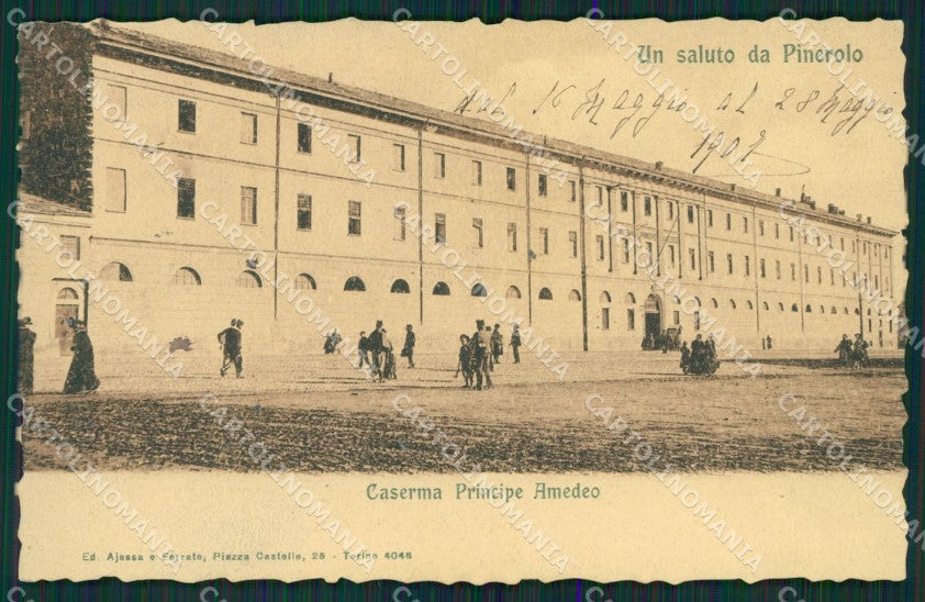 Torino Pinerolo Militari Caserma cartolina QZ0171 – fronte