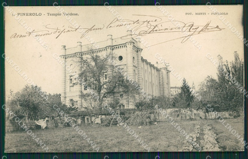 Torino Pinerolo Tempio Valdese cartolina QZ0188 – fronte