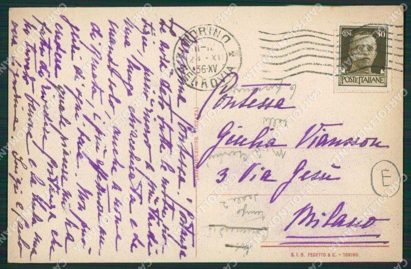 Torino Pinerolo cartolina QZ0191 – retro