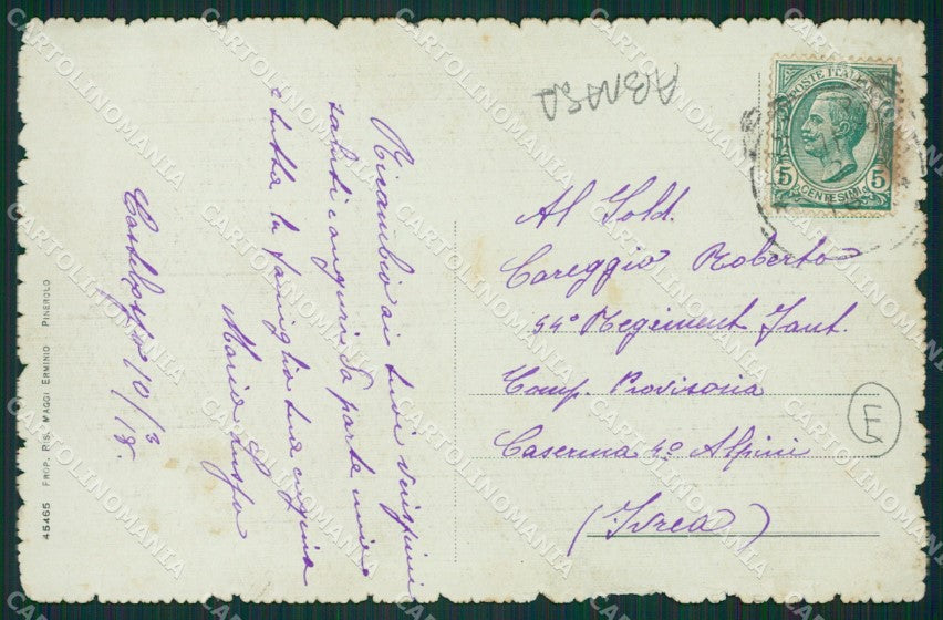 Torino Pinerolo Poste cartolina QZ0210 – retro