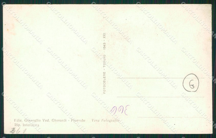 Torino Pinerolo Saluti da foto cartolina QZ0226 – retro
