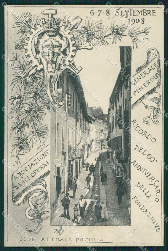 Torino Pinerolo Commemorativa Associazione Operai cartolina QZ0231 – fronte