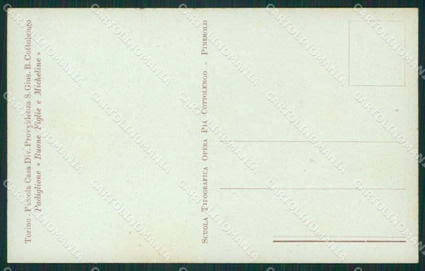 Torino Pinerolo Piccola Casa Divina Provvidenza cartolina QZ0238 – retro