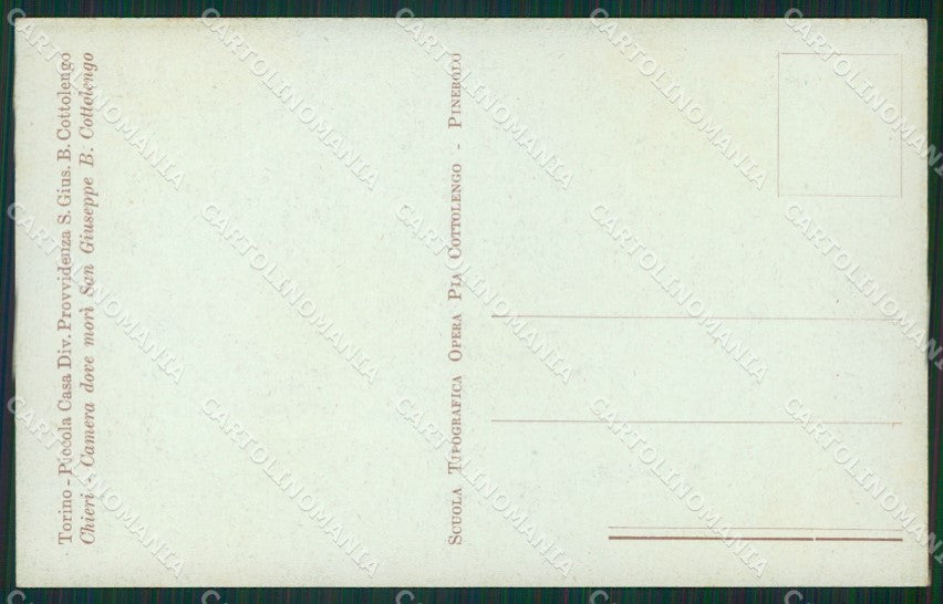 Torino Pinerolo Piccola Casa Divina Provvidenza cartolina QZ0250 – retro