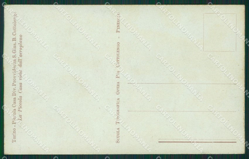 Torino Pinerolo Piccola Casa Divina Provvidenza cartolina QZ0258 – retro