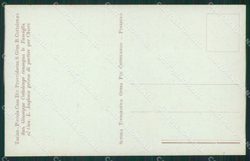 Torino Pinerolo Piccola Casa Divina Provvidenza cartolina QZ0264 – retro